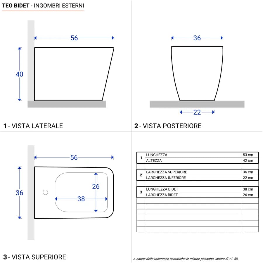 Sanitari filomuro monoblocco rimless sedile SoftcCose a sgancio rapido - Teo