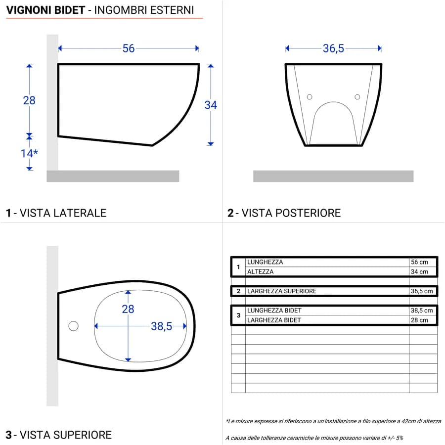 Coppia di sanitari sospesi grigio cemento opaco bidet + wc + sedile - Vignoni di Simas