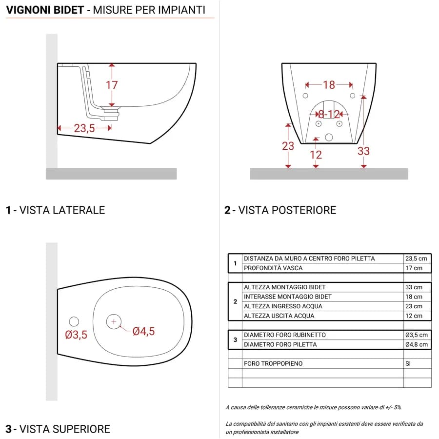 Coppia di sanitari sospesi grigio cemento opaco bidet + wc + sedile - Vignoni di Simas