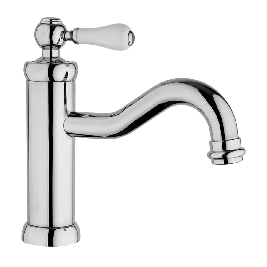 Coppia miscelatori lavabo e bidet BRERA di Jacuzzi - Rubinetteria per piletta click clack ottone cromo e ceramica bianca