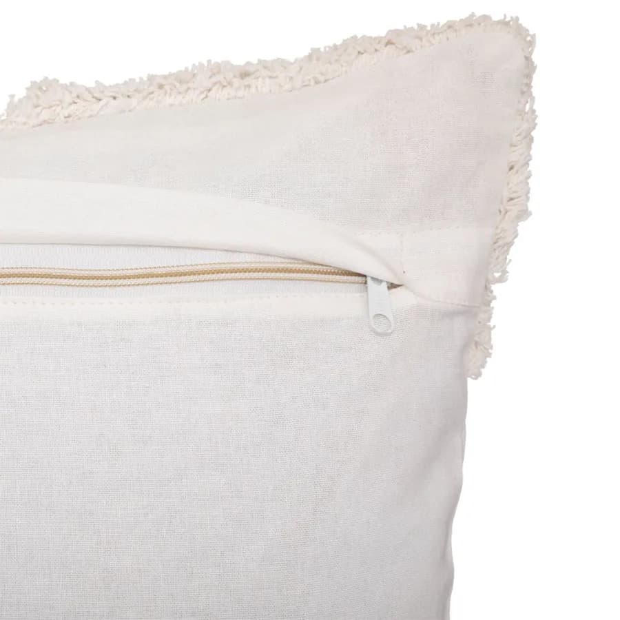 Copricuscino 40x40 cm taftato in cotone beige