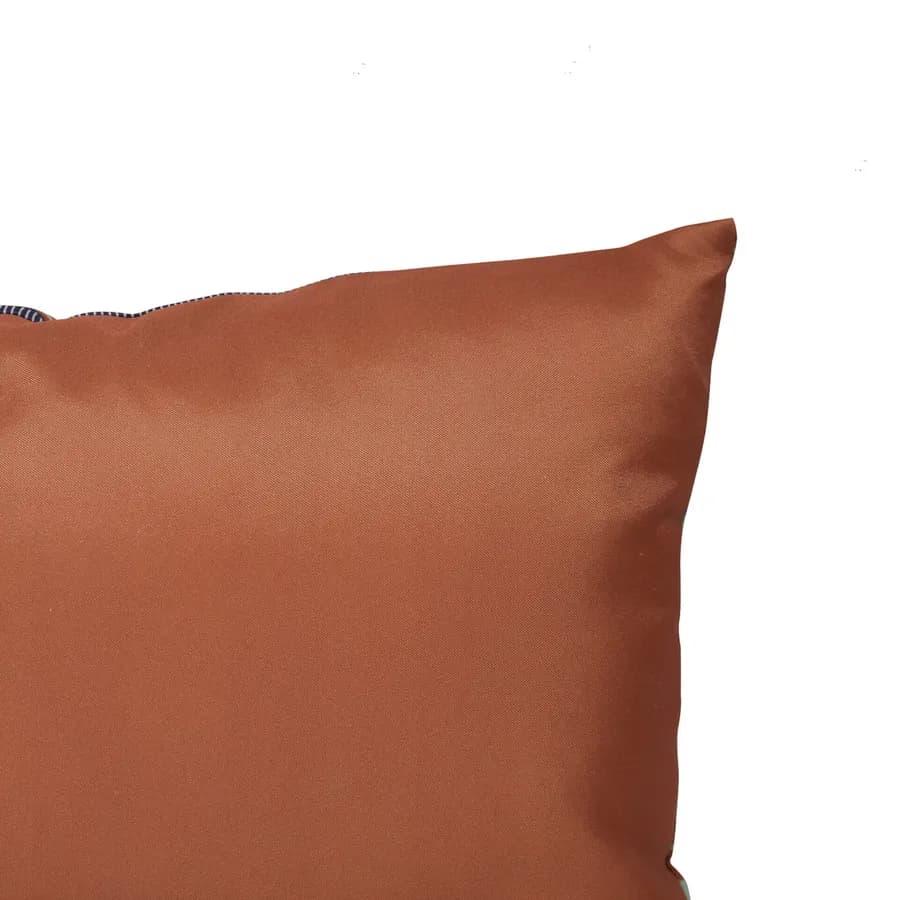 Copricuscino decorativo da esterno 50x30 cm in poliestere idrorepellente trama righe colorate - Pigmentia