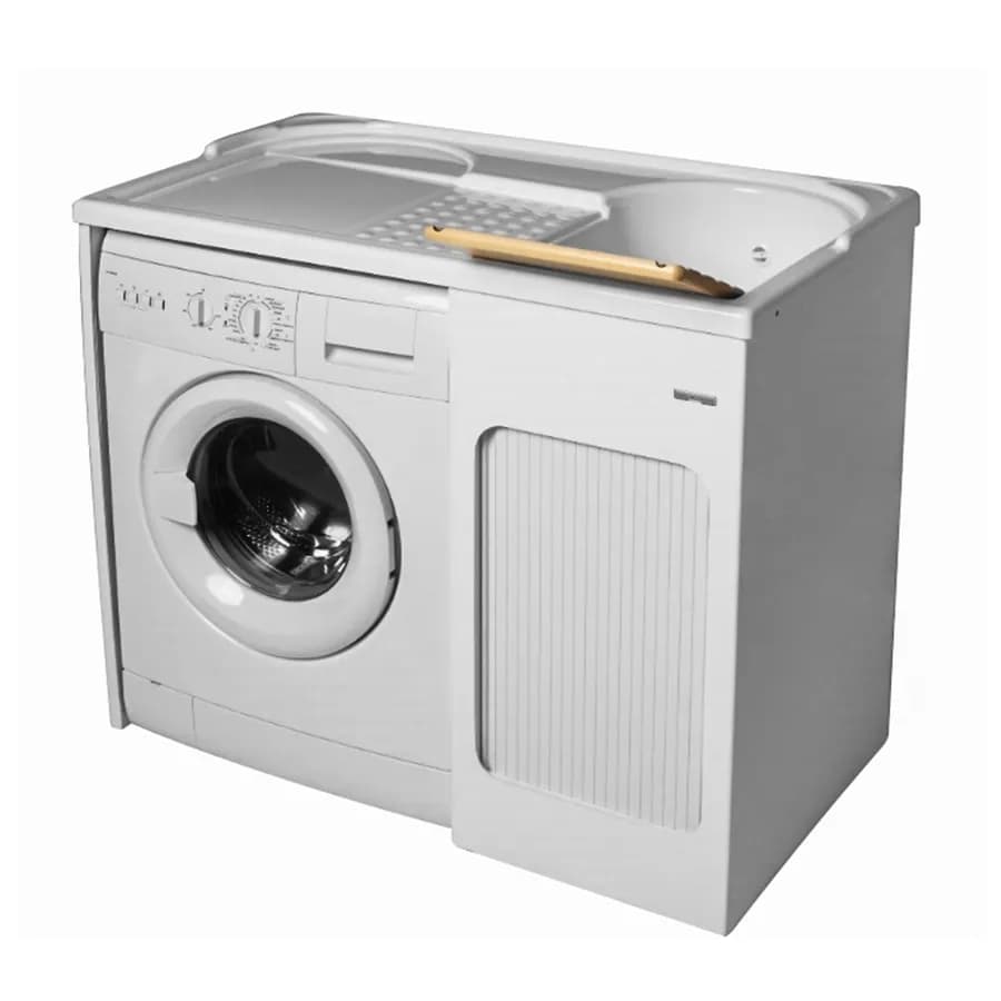 Coprilavatrice con vasca dx Colavene Lavacril 106x60x89h cm in ABS con serrandina laterale
