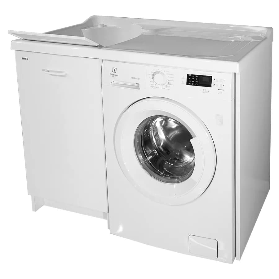Coprilavatrice destro con lavatoio asse termoplastico linea Edilla 109x60x89h cm Montegrappa