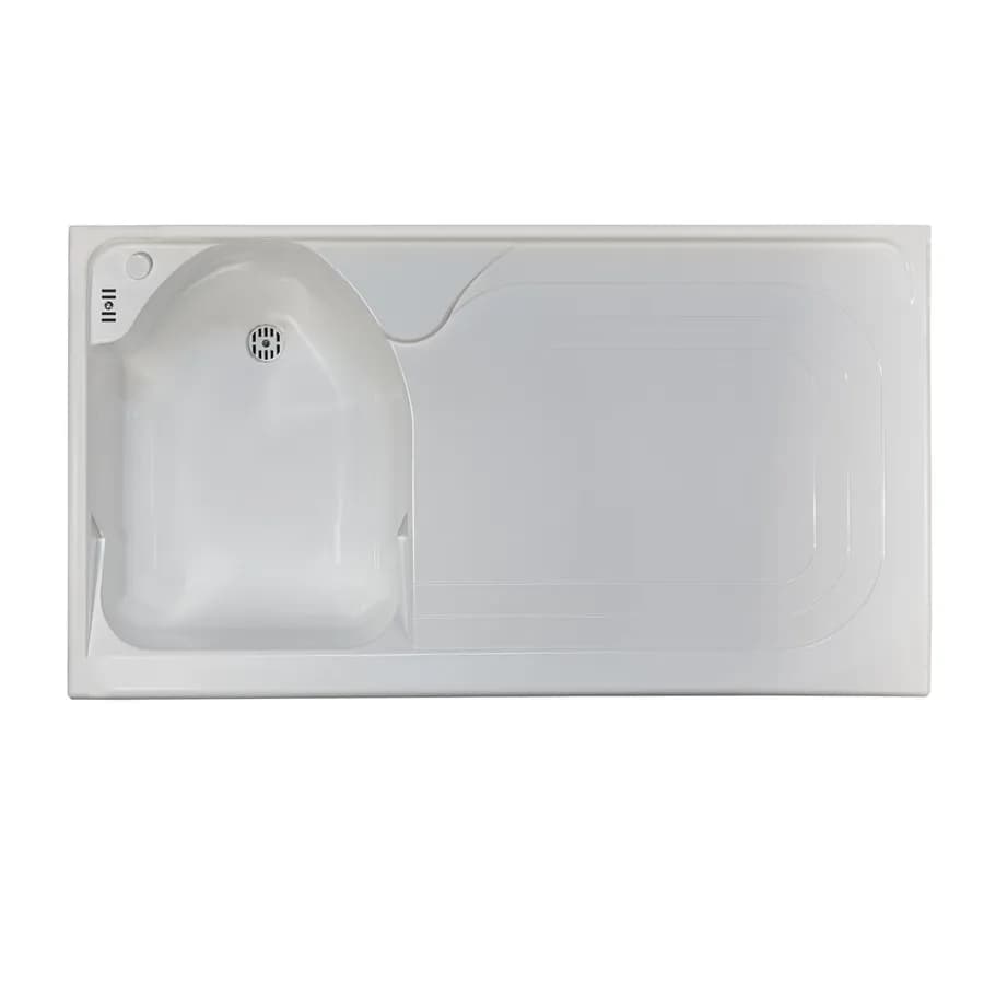 Coprilavatrice destro con lavatoio asse termoplastico linea Edilla 109x60x89h cm Montegrappa
