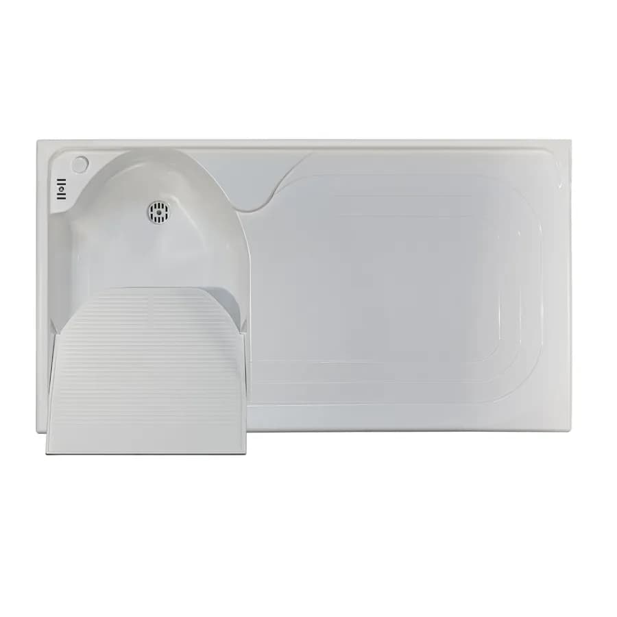 Coprilavatrice destro con lavatoio asse termoplastico linea Edilla 109x60x89h cm Montegrappa