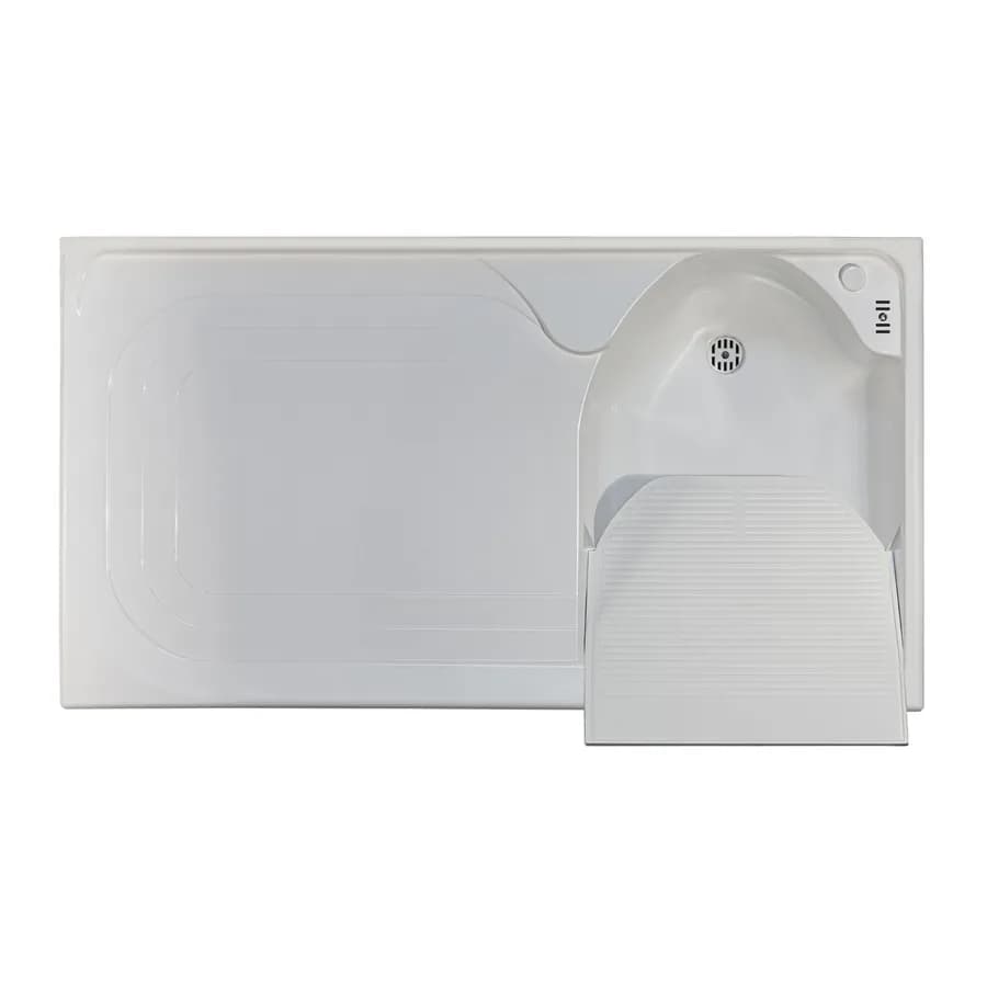 Coprilavatrice Montegrappa montaggio a sinistra + lavatoio linea Marella 109x60x89h cm