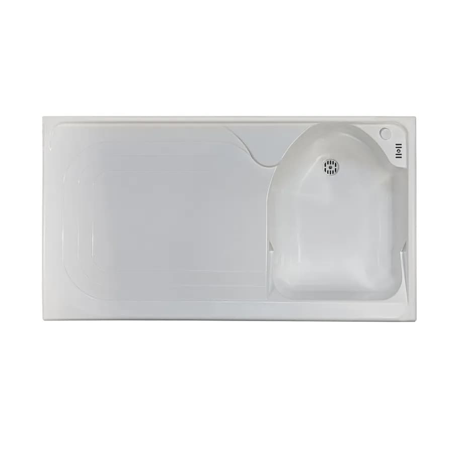 Coprilavatrice Montegrappa montaggio a sinistra + lavatoio linea Marella 109x60x89h cm