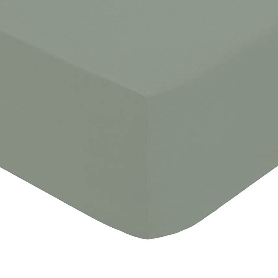 Coprimaterasso 160x200 cm in cotone verde celadon con angoli ed elastici - Bellini