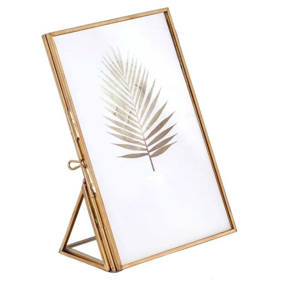Cornice d'appoggio 10x15h cm in metallo oro