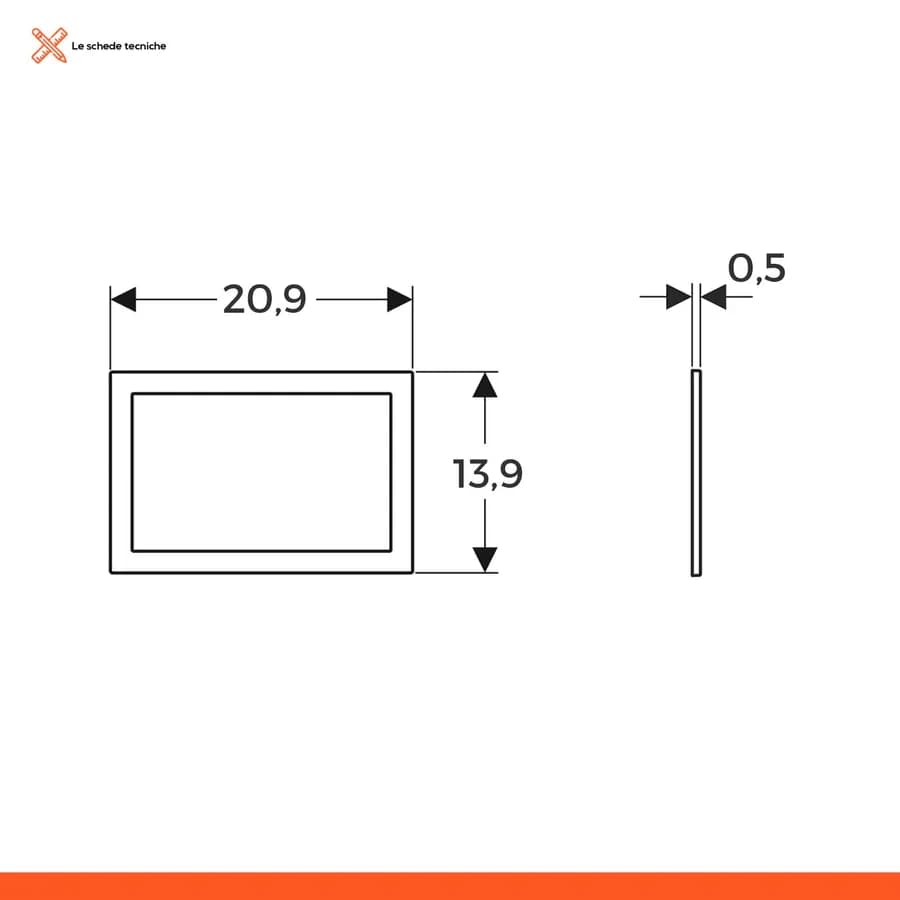 Cornice di copertura Geberit per placca Omega60 cromo lucido