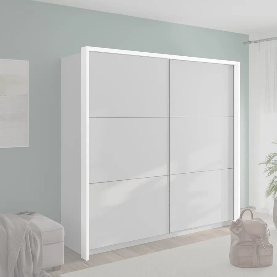 Cornice per armadio Gilde 220x62x217,5 h cm in legno bianco