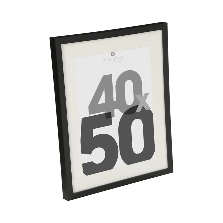 Cornice per foto 40x50 cm reversibile in legno nero - Talirha