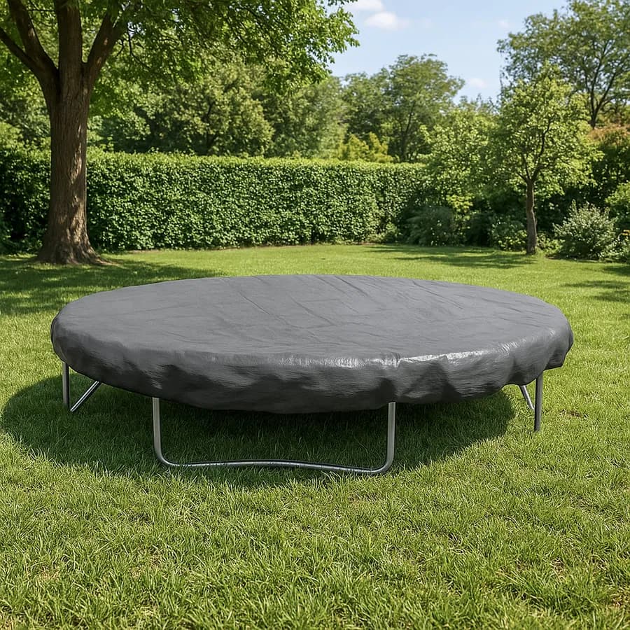 Copertura protettiva per trampolino in poliestere idrorepellente antracite 104x40h cm con coulisse regolabile - Wakanda