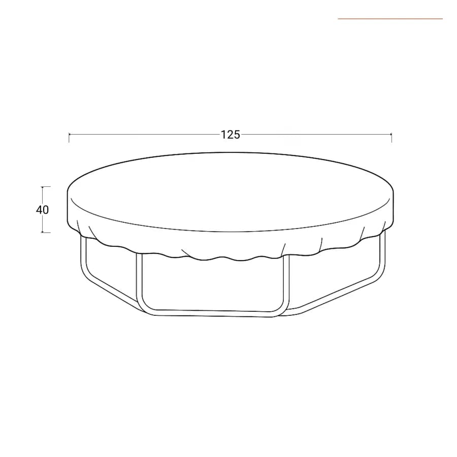 Copertura protettiva per trampolino in poliestere idrorepellente antracite 125x40h cm con coulisse regolabile - Wakanda