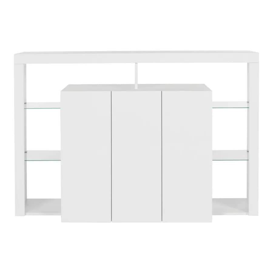 Credenza 150x100h cm con 3 ante in legno bianco laccato e opaco - Garima
