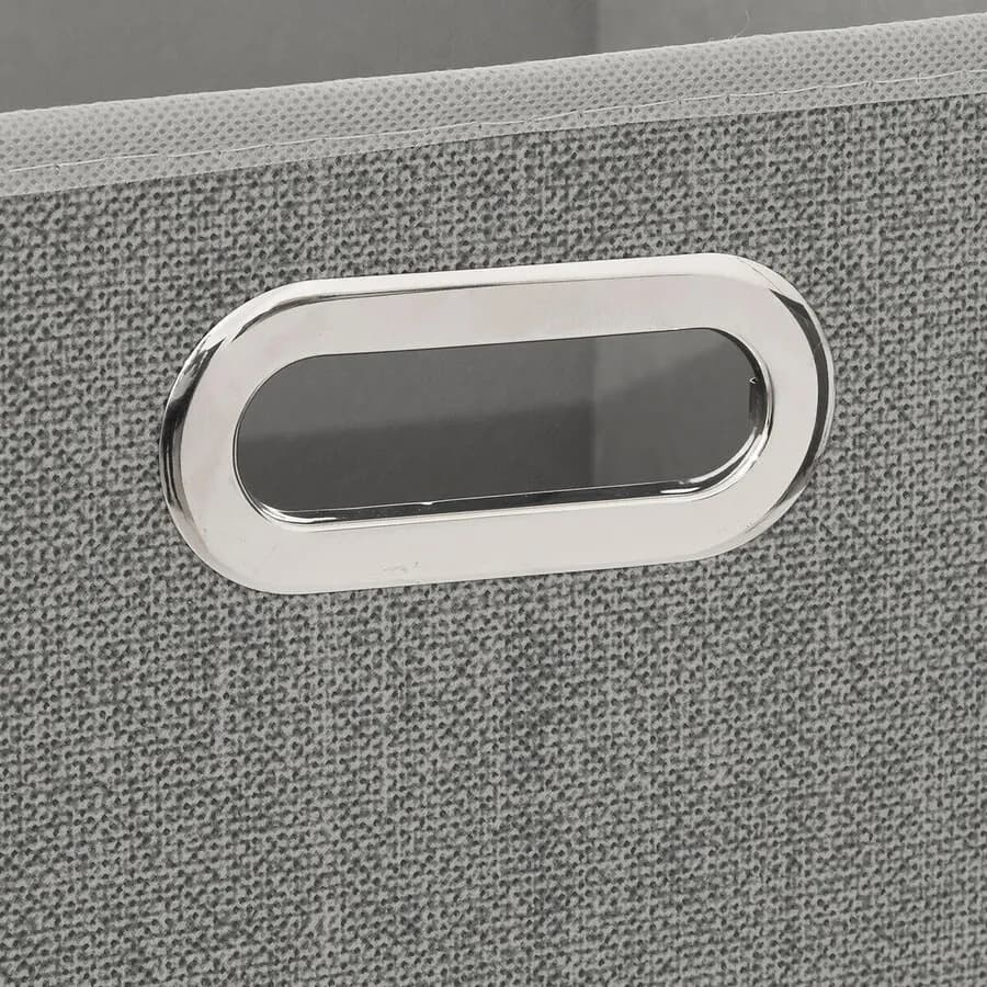 Cubo contenitore 31x31h cm in tessuto grigio chiaro