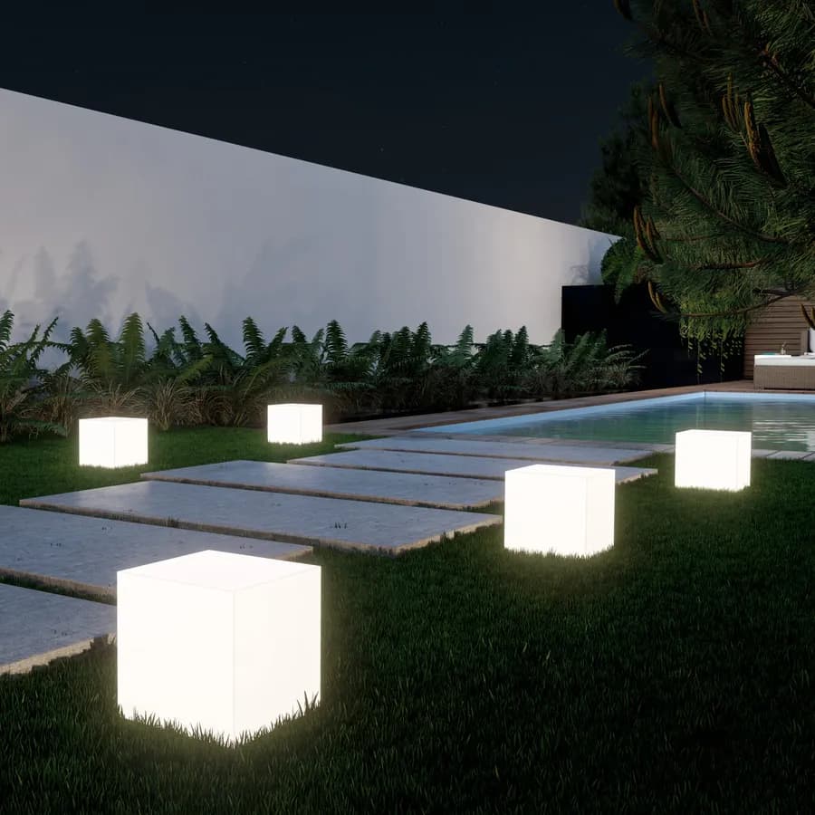 Cubo luminoso multiuso per esterni 25h cm - Kubbot