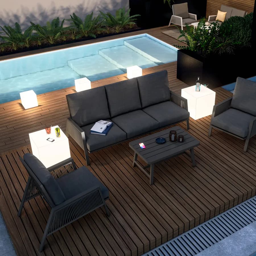 Cubo luminoso multiuso per esterni 45h cm - Kubbot