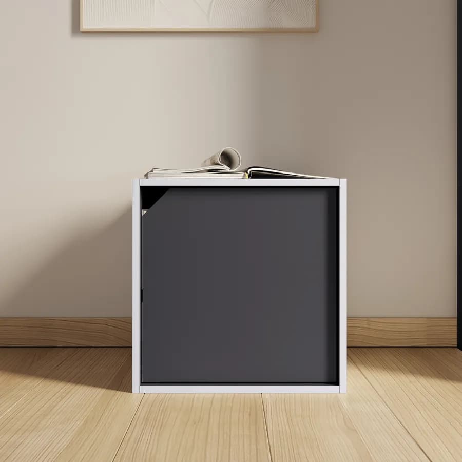 Cubo modulare con anta grigio scuro - Puzzle