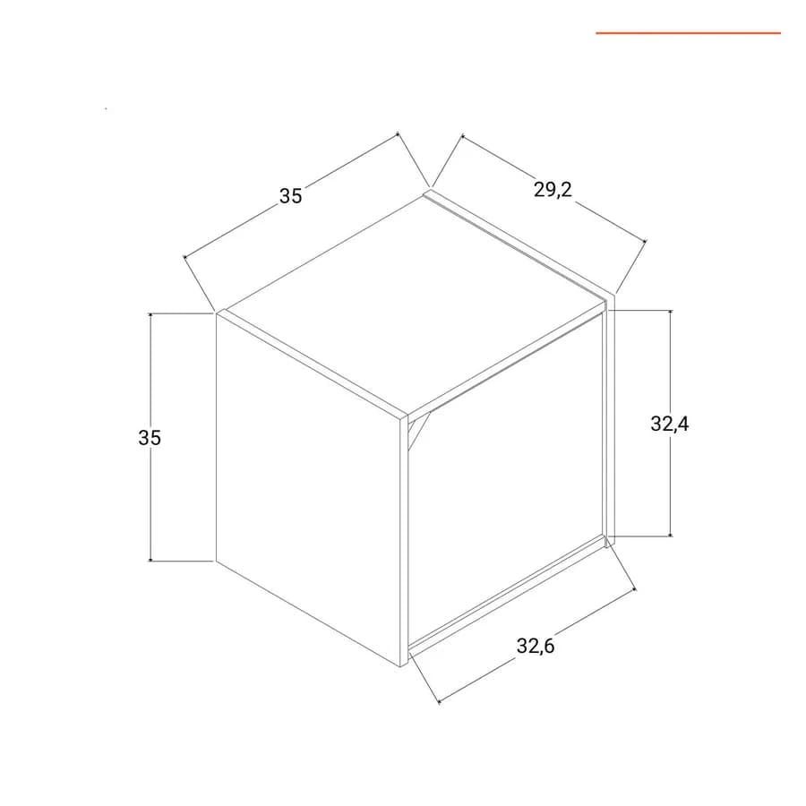 Cubo modulare con anta grigio scuro - Puzzle