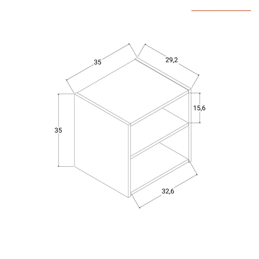 Cubo modulare con mensola bianco - Puzzle