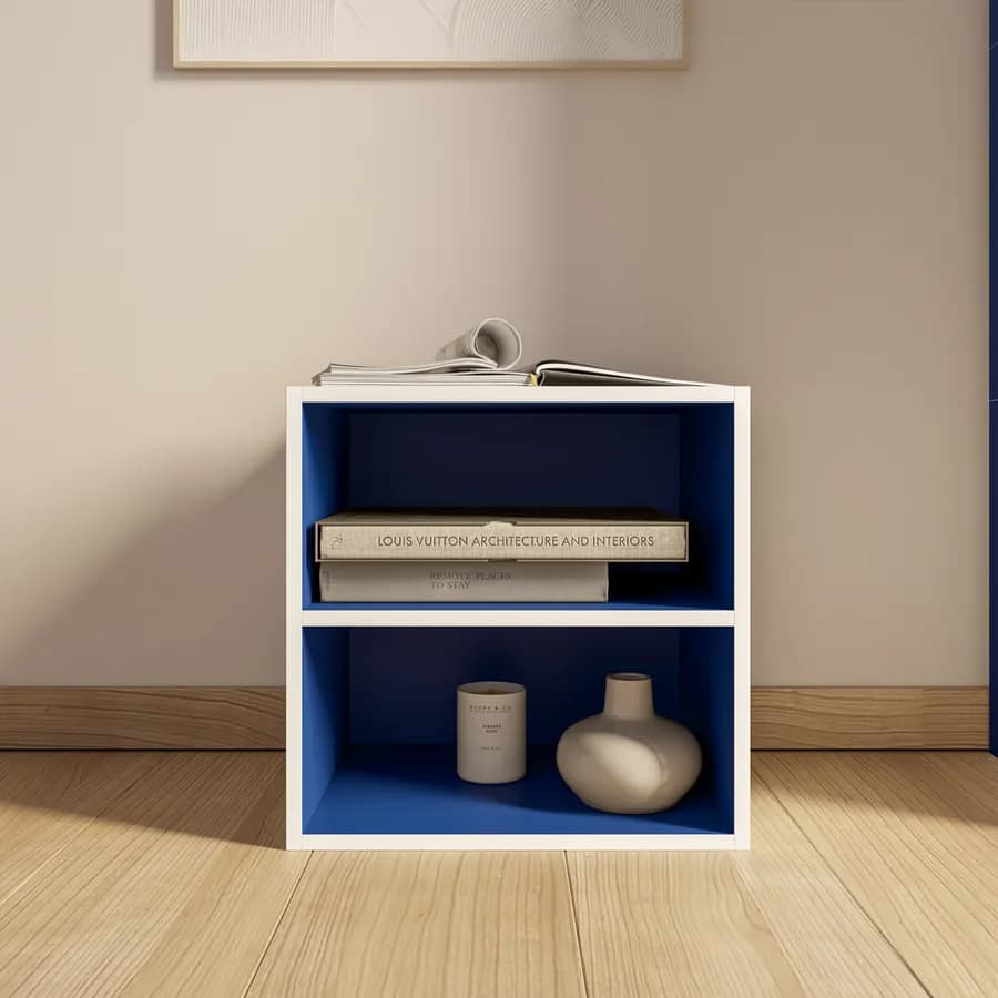 Cubo modulare con mensola blu - Puzzle