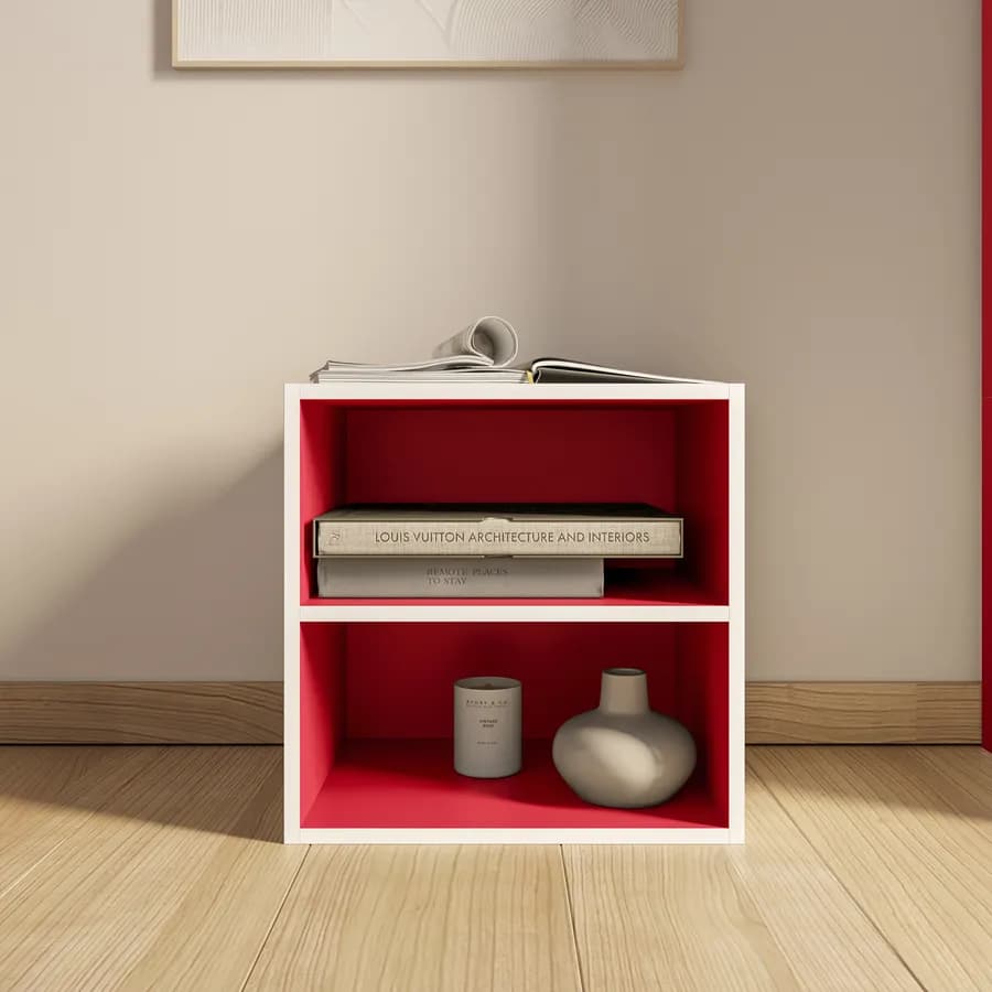 Cubo modulare con mensola rosso - Puzzle