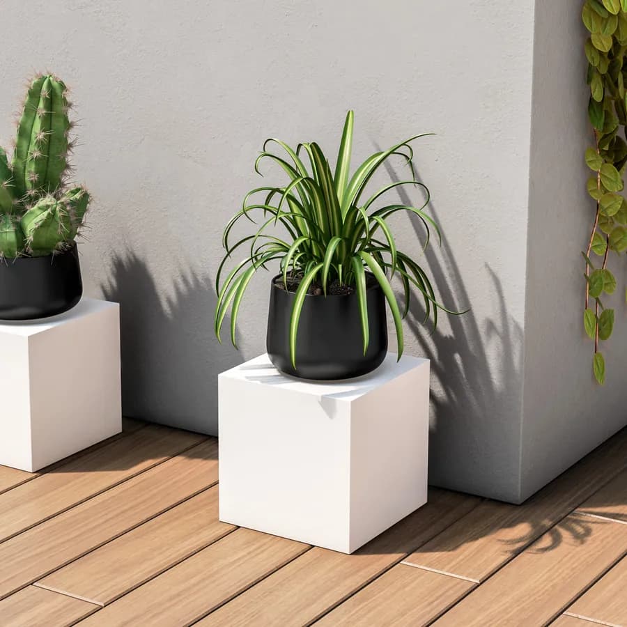 Cubo multiuso per esterni 25 h cm in polietilene bianco - Kubbot