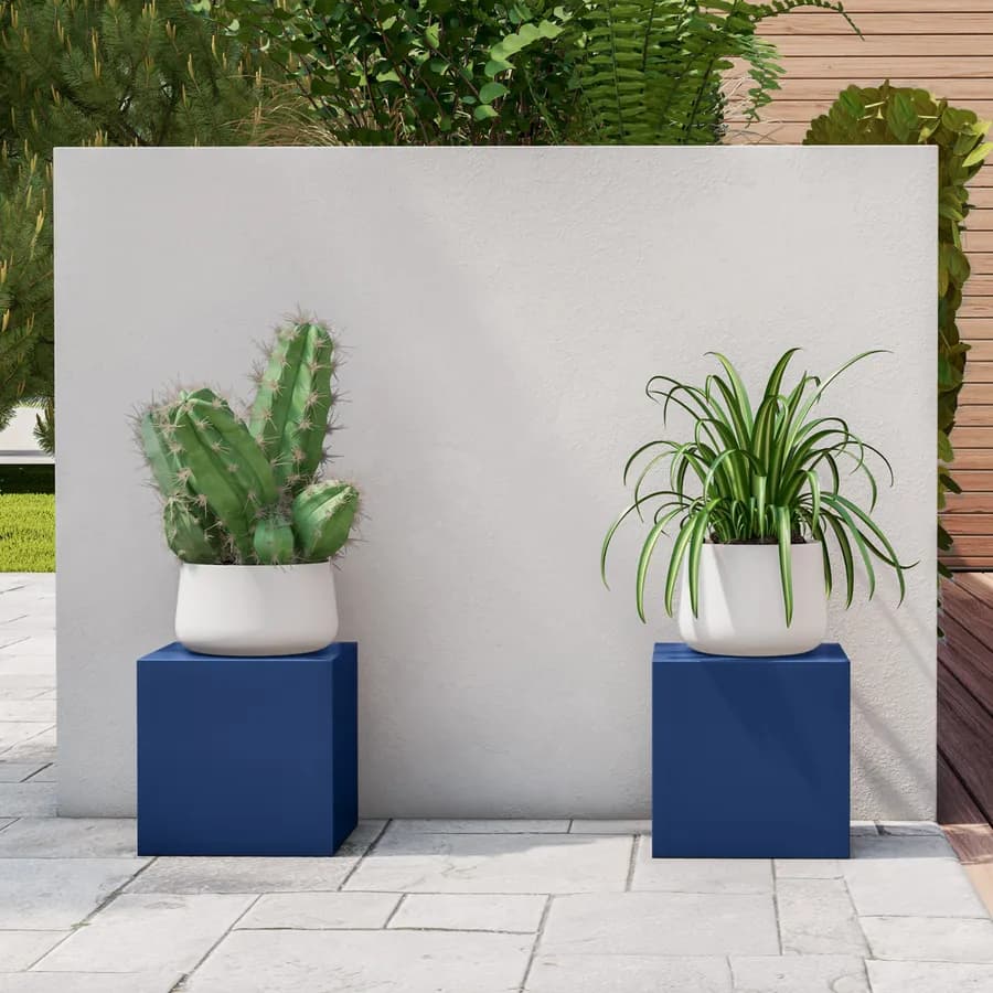 Cubo multiuso per esterni 25 h cm in polietilene blu - Kubbot