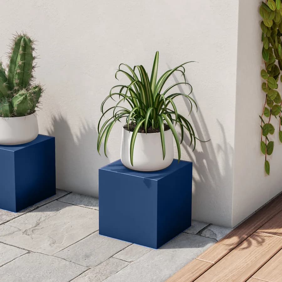 Cubo multiuso per esterni 25 h cm in polietilene blu - Kubbot