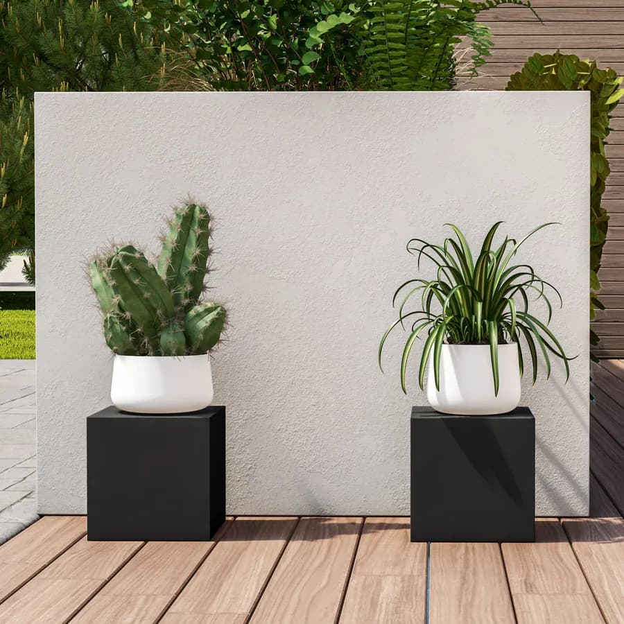 Cubo multiuso per esterni 25 h cm in polietilene grafite - Kubbot
