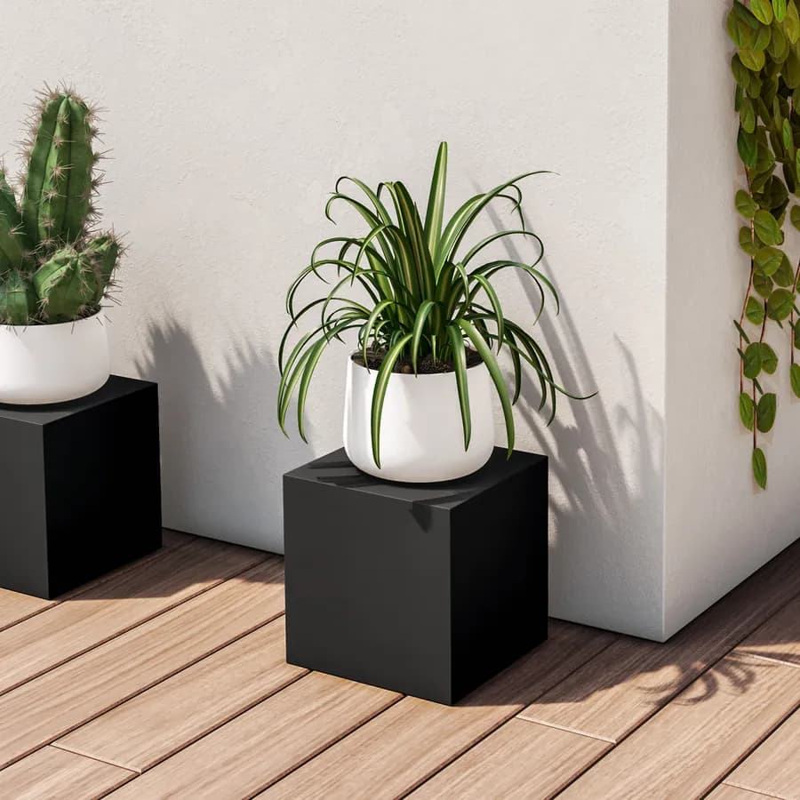 Cubo multiuso per esterni 25 h cm in polietilene grafite - Kubbot