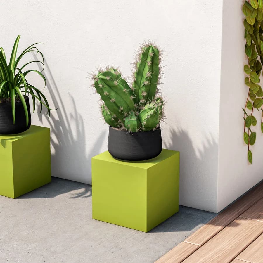 Cubo multiuso per esterni 25 h cm in polietilene verde kiwi - Kubbot