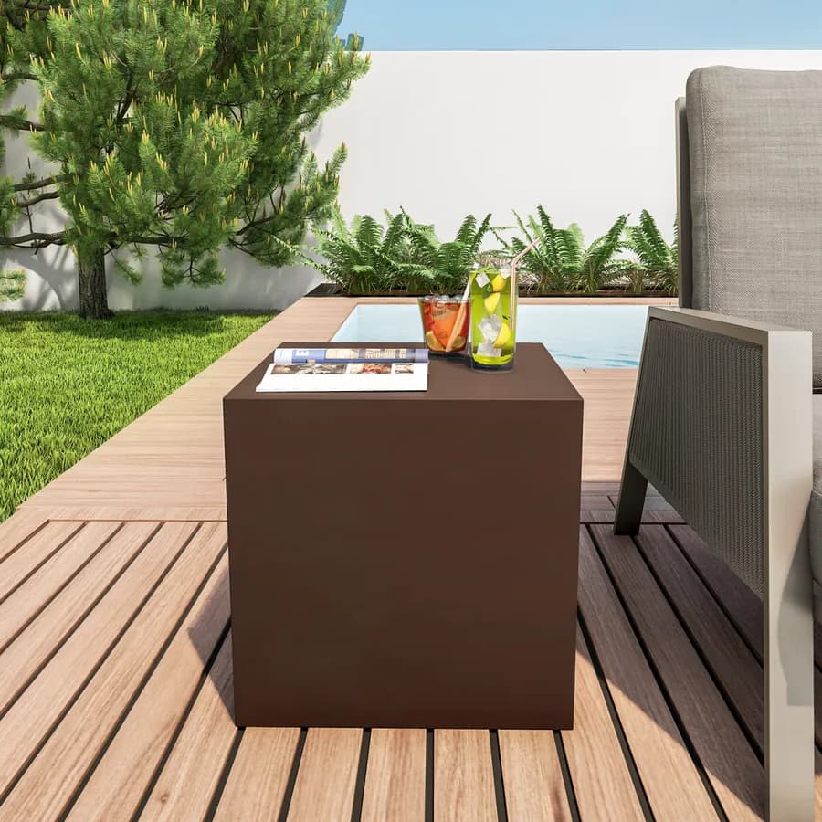 Cubo multiuso per esterni 45 h cm in polietilene bronzo - Kubbot