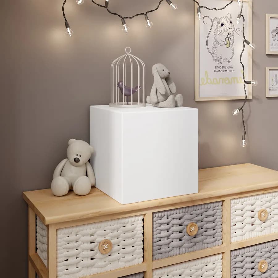 Cubo multiuso da interno 25 h cm in polietilene bianco - Kubbot