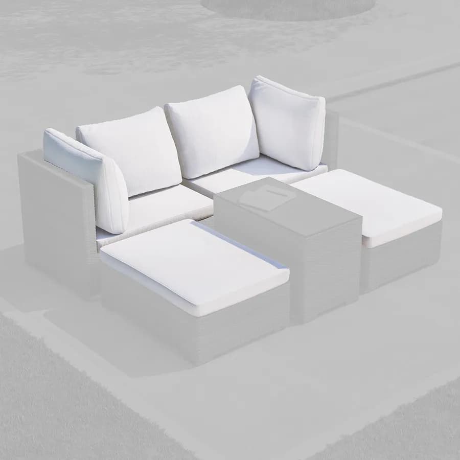 Cuscini bianchi di ricambio per set relax - Tropico