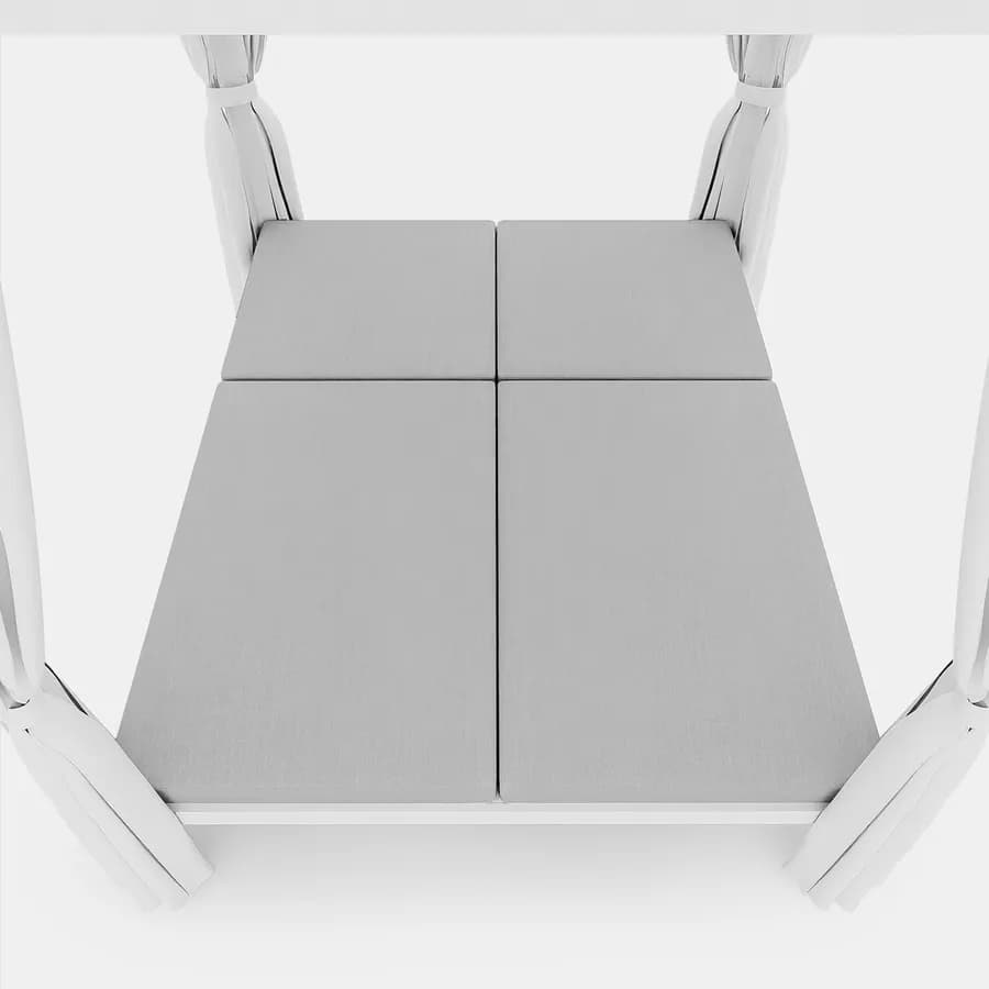 Cuscini di ricambio per seduta baldacchino in poliestere grigio - Sancho