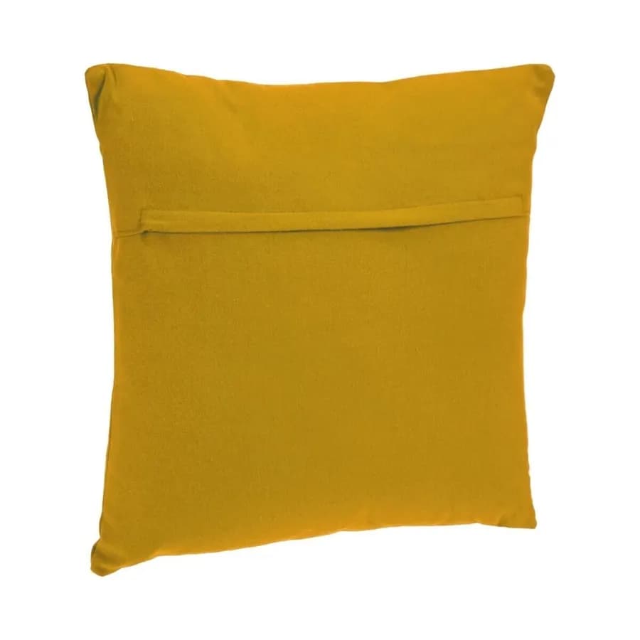Cuscino 38x38 cm sfoderabile in cotone ocra - Sandie