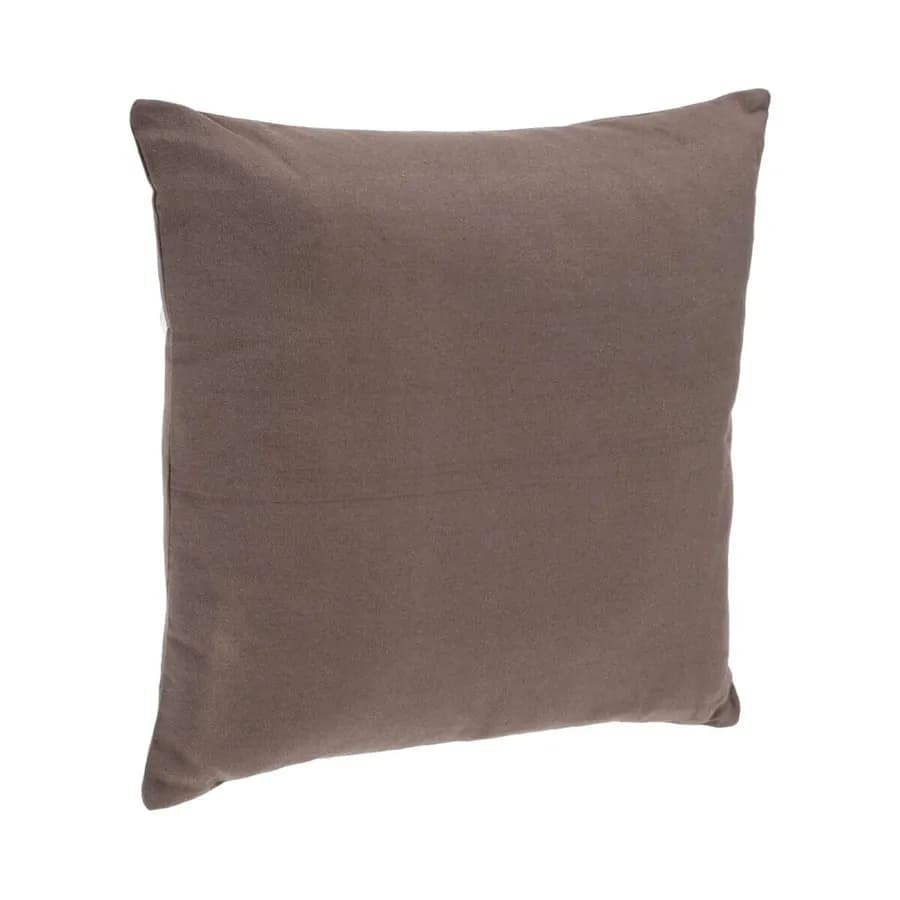 Cuscino 38x38 cm sfoderabile in cotone tortora - Sandie