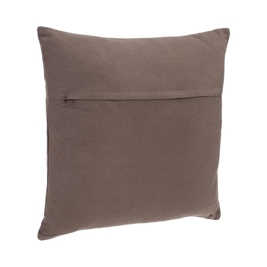 Cuscino 38x38 cm sfoderabile in cotone tortora - Sandie