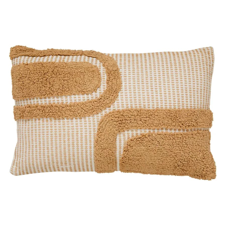 Cuscino 38x58 cm in cotone taftato beige