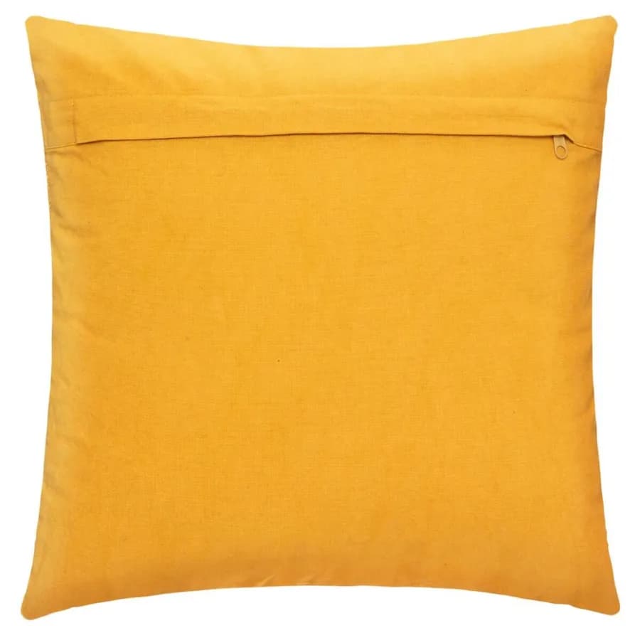 Cuscino 40x40 cm sfoderabile in cotone taftato ocra