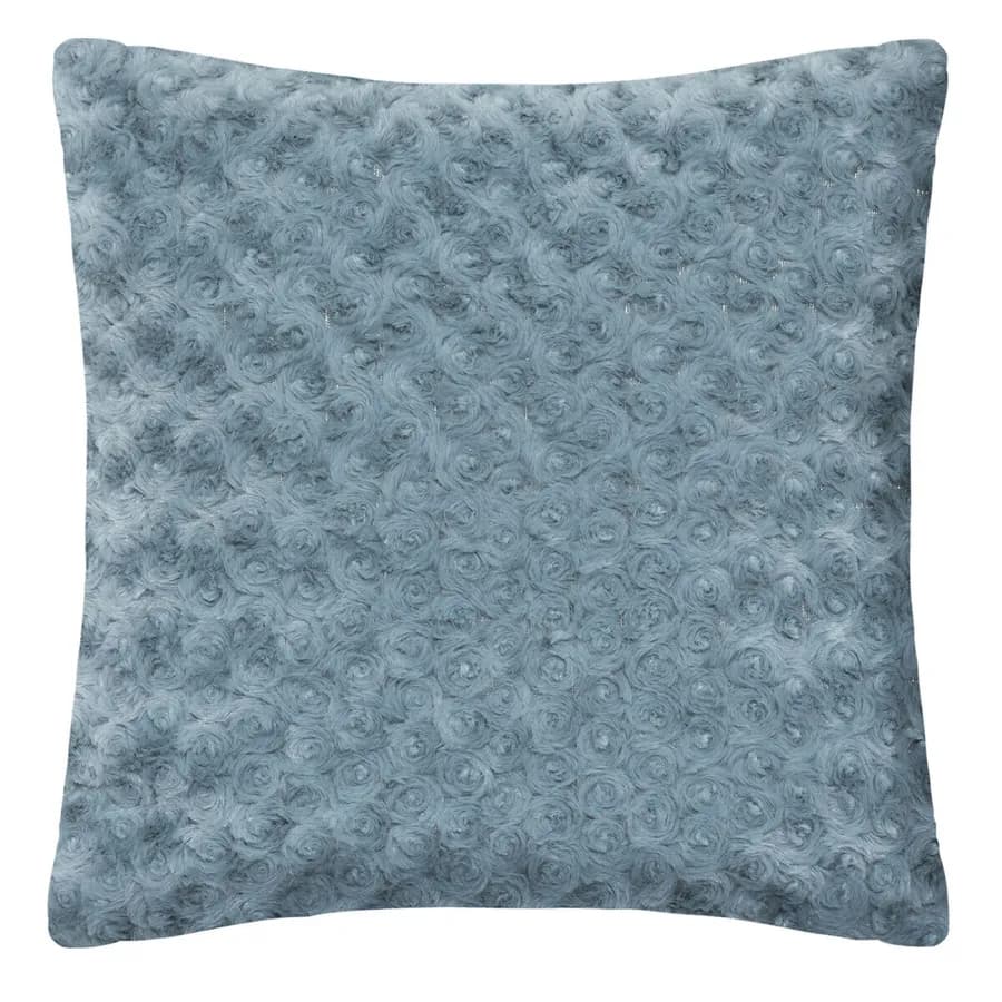 Cuscino 45x45 cm in tessuto bouclé azzurro