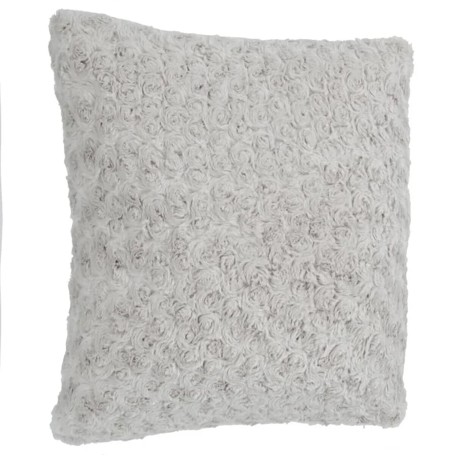 Cuscino 45x45 cm in tessuto bouclé grigio