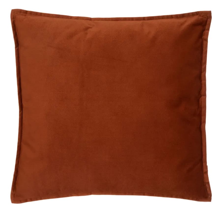 Cuscino 45x45 cm sfoderabile in tessuto terracotta - Wynter