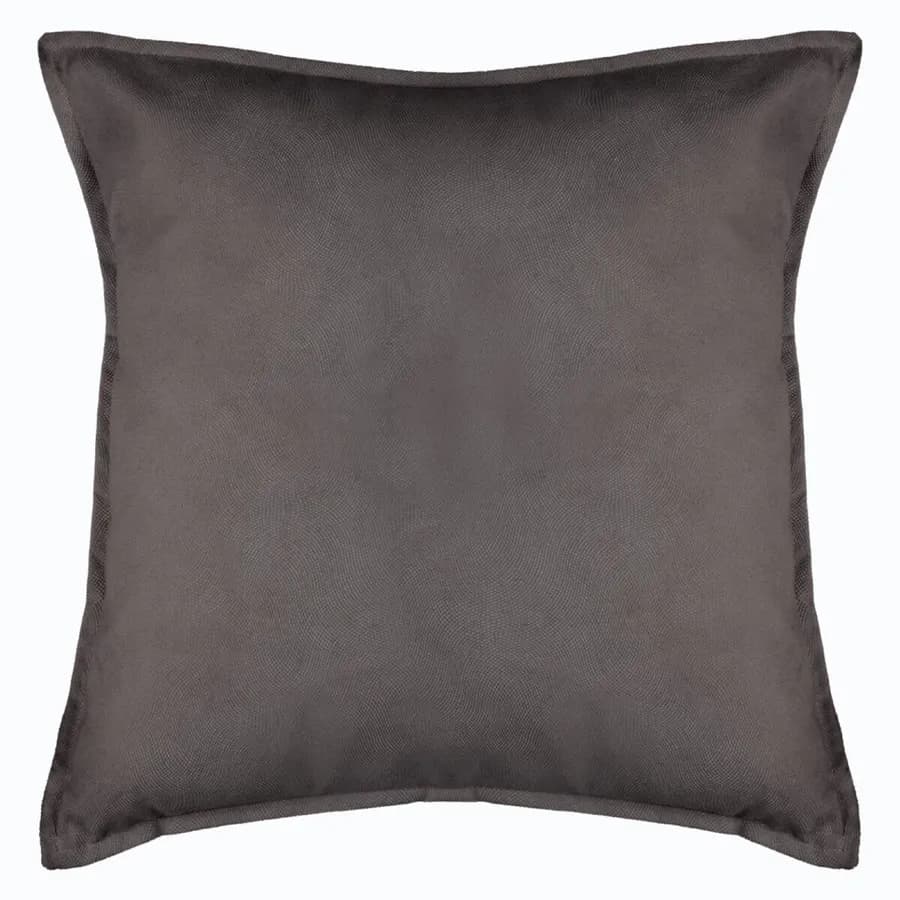Cuscino 55x55 cm sfoderabile in tessuto grigio scuro - Wynter