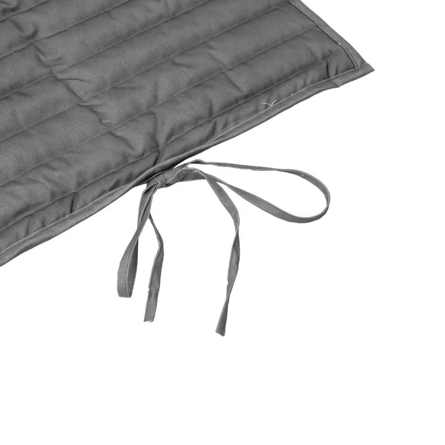 Cuscino arrotolabile per lettino prendisole 180x60 cm con poggiatesta in poliestere grigio - Maurilio
