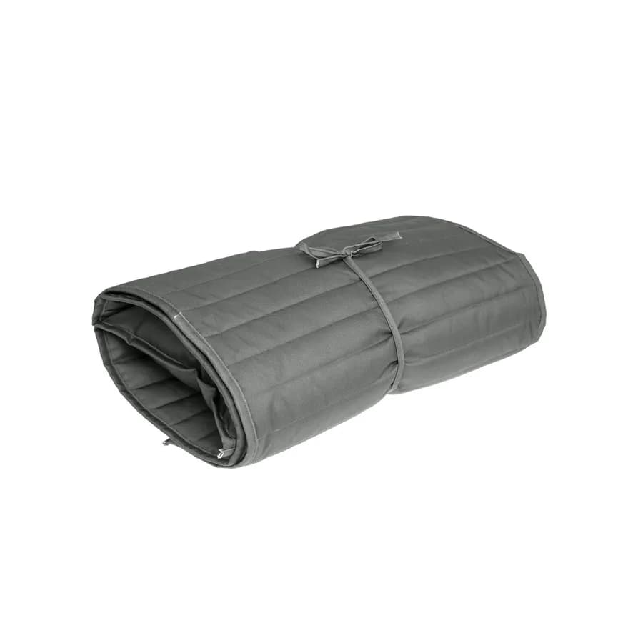 Cuscino arrotolabile per lettino prendisole 180x60 cm con poggiatesta in poliestere grigio - Maurilio