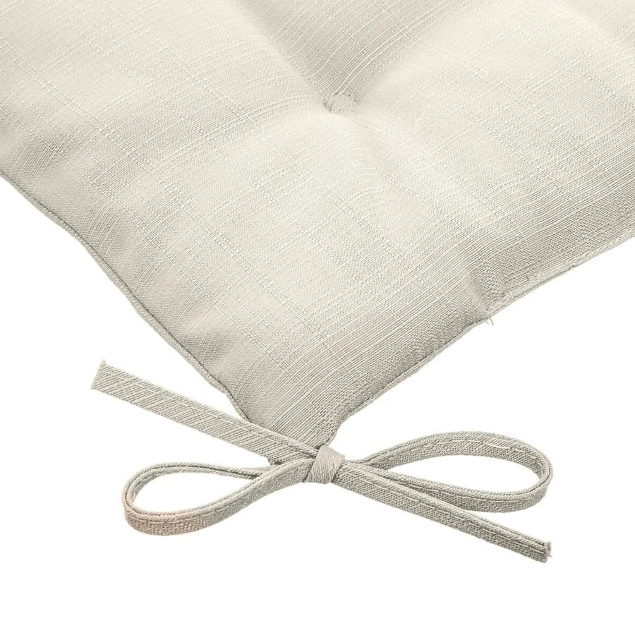 Cuscino con lacci per sedia 40x40 cm in poliestere trapuntato beige - Bangkok